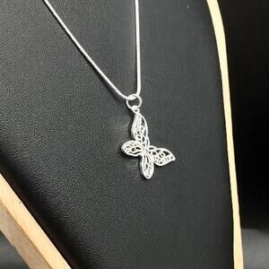 925 Sterling Silver Butterfly Necklace Boho Womens Anniversary Birthday Gift NEW